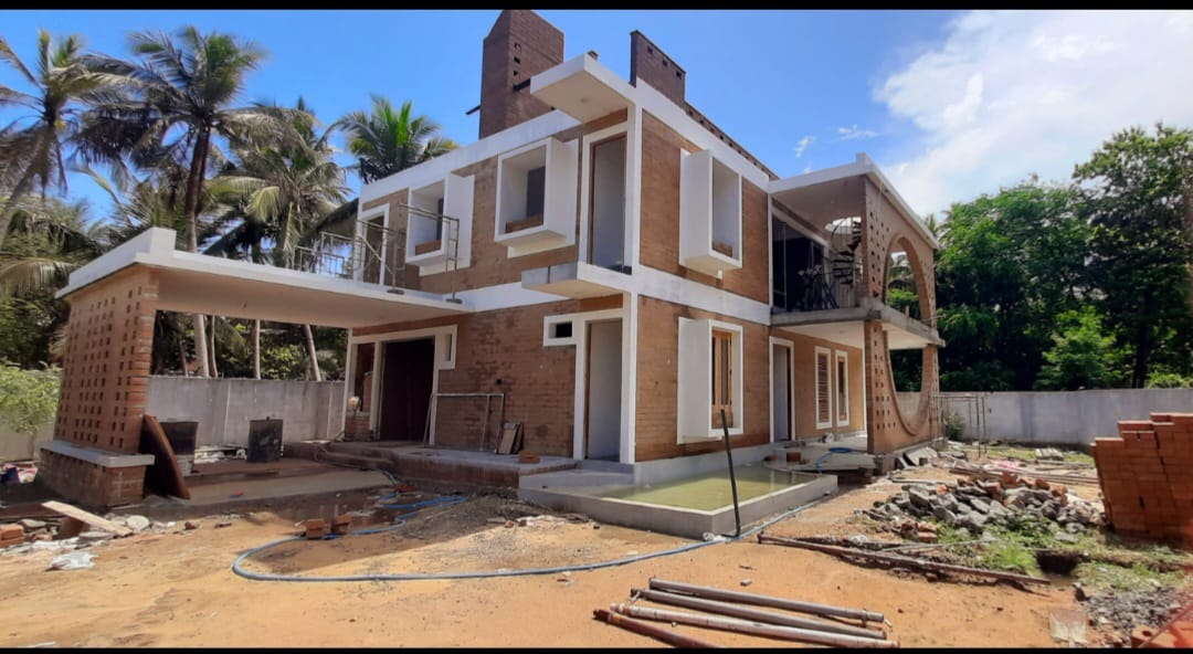 Elegant Home/ House built in Jaffna with CSEB Blocks